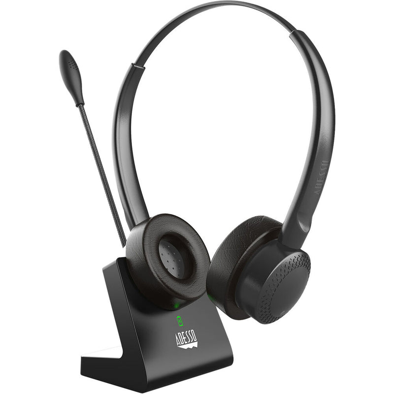 Adesso Xtream P400 Bluetooth Stereo Headset with Charging Dock (Black)