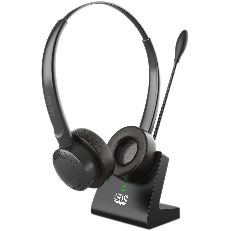 Adesso Xtream P400 Bluetooth Stereo Headset with Charging Dock (Black)