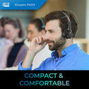 Adesso Xtream P400 Bluetooth Stereo Headset with Charging Dock (Black)