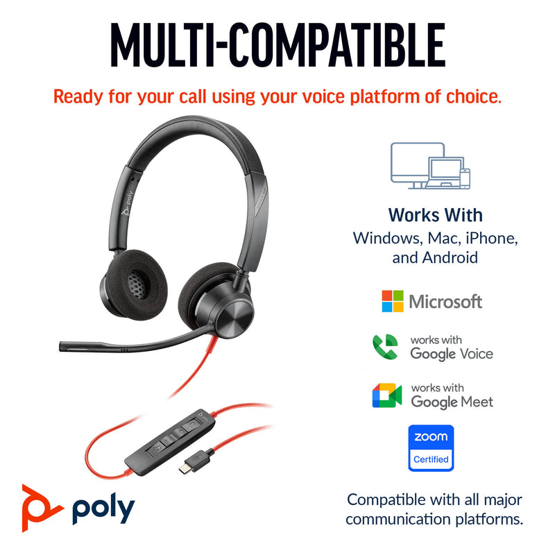 Poly Blackwire 3320 Stereo USB-C Headset