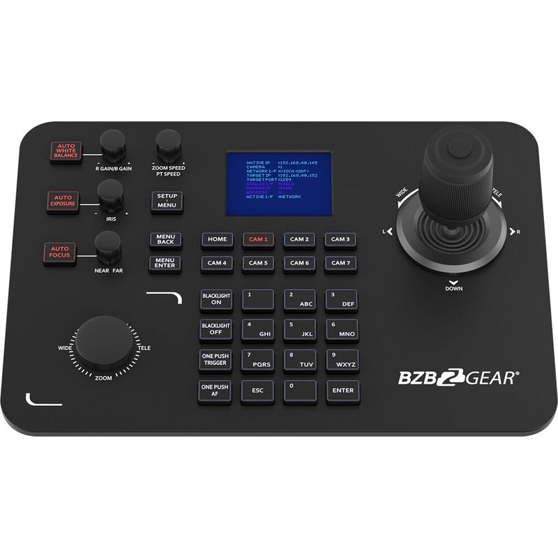 BZBGEAR Complete House of Worship Live Streaming Kit with Three PTZ Cameras, Controller, Mixer, Wall Mount (White)