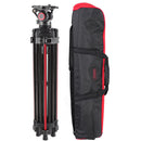 miliboo MTT605A Aluminum Tripod Kit with MYT802 II Fluid Head with Mid-Level Spreader