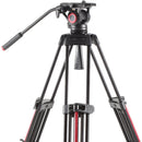 miliboo MTT605A Aluminum Tripod Kit with MYT802 II Fluid Head with Mid-Level Spreader