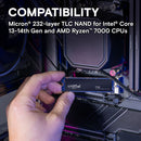 Crucial 1TB T705 NVMe PCIe 5.0 M.2 Internal SSD