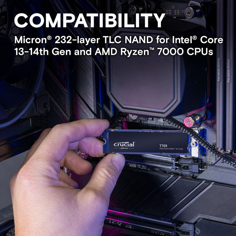 Crucial 1TB T705 NVMe PCIe 5.0 M.2 Internal SSD