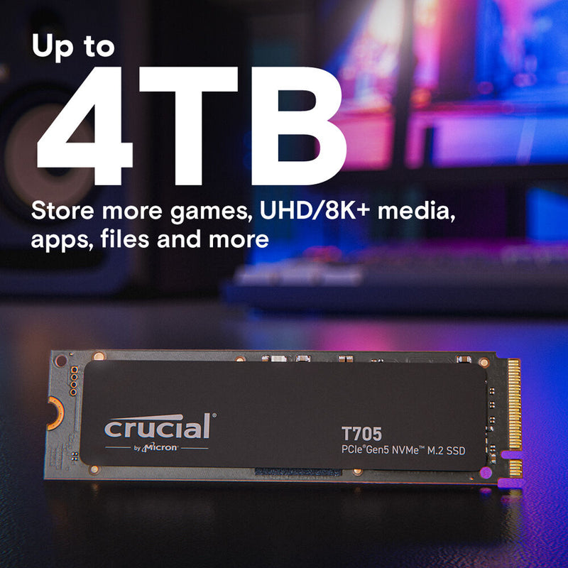 Crucial 2TB T705 NVMe PCIe 5.0 M.2 Internal SSD