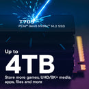 Crucial 1TB T705 NVMe PCIe 5.0 M.2 Internal SSD with Heatsink