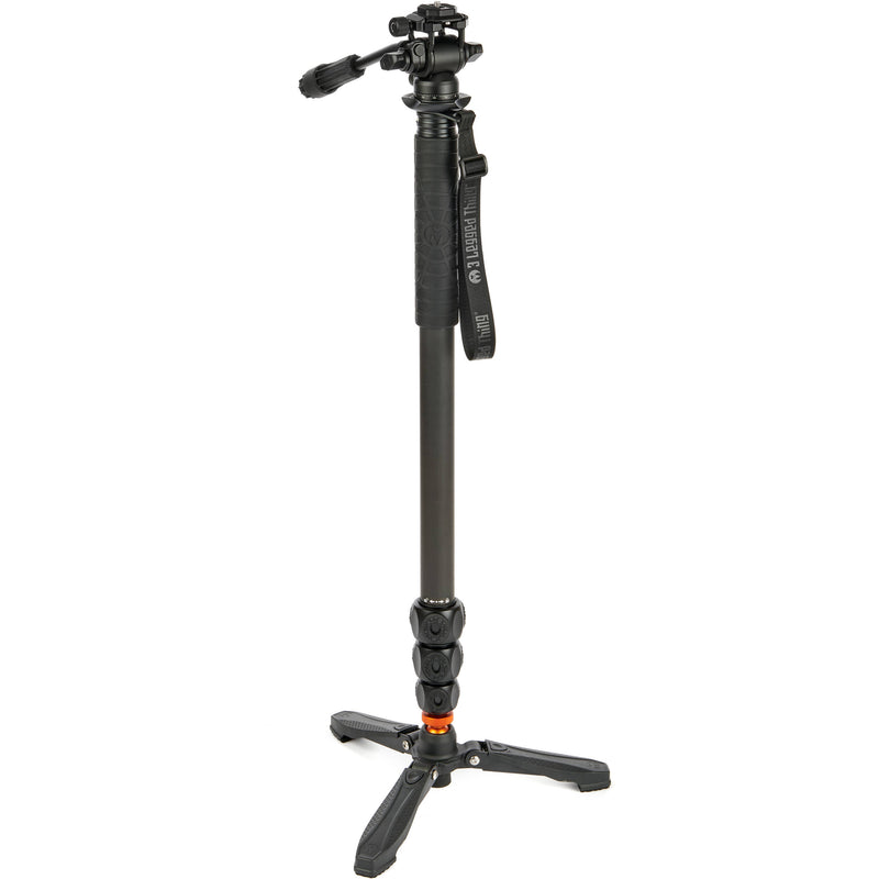 3 Legged Thing Lance Carbon Fiber Monopod Super Kit with Video Head and DocZ2 Foot (Darkness)