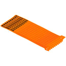 3 Legged Thing Reusable Cable Ties (Orange, 10-Pack)