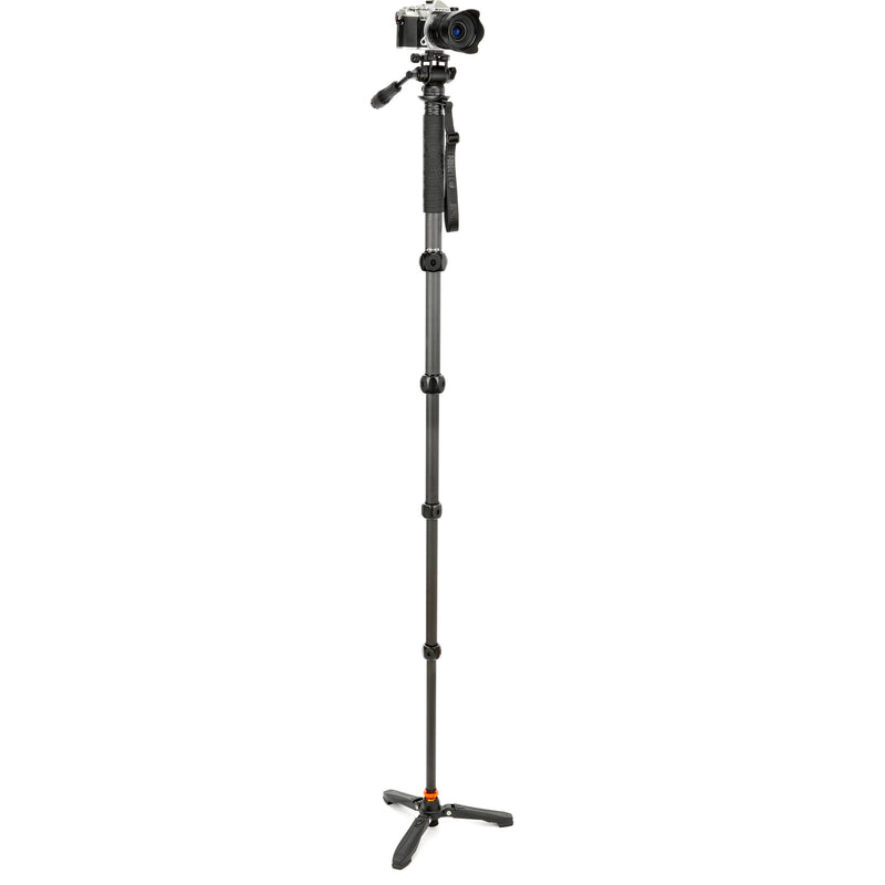 3 Legged Thing Alana Carbon Fiber Monopod Super Kit with Video Head and DocZ2 Foot (Darkness)
