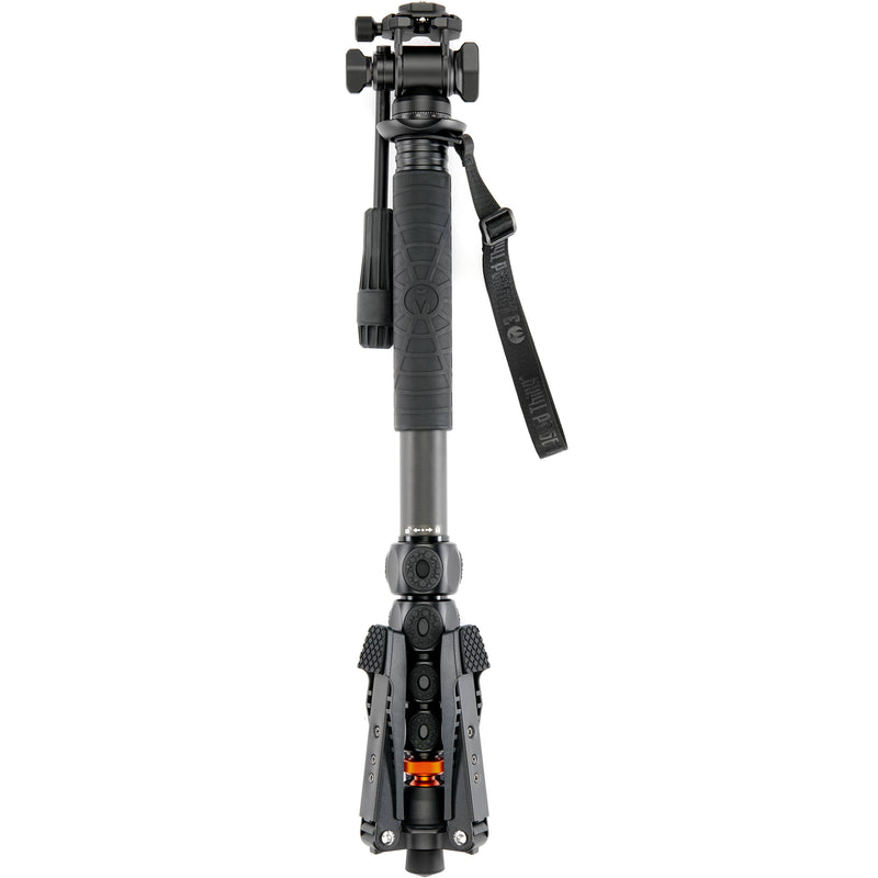 3 Legged Thing Alana Carbon Fiber Monopod Super Kit with Video Head and DocZ2 Foot (Darkness)