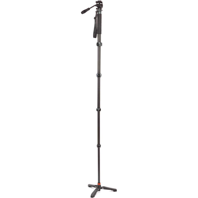 3 Legged Thing Alana Carbon Fiber Monopod Super Kit with Video Head and DocZ2 Foot (Metallic Slate Gray)