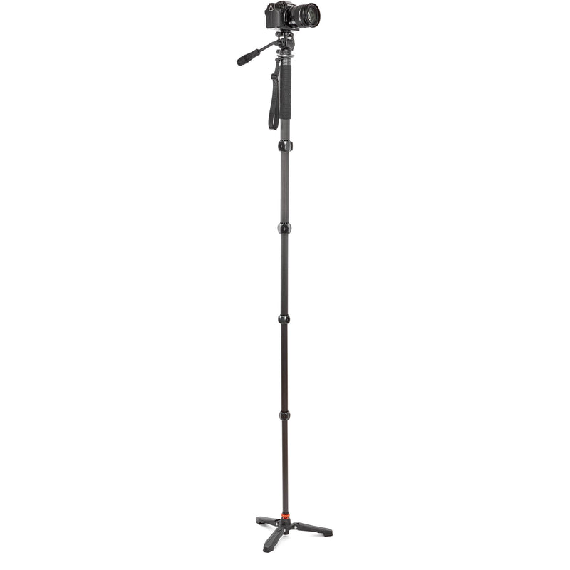 3 Legged Thing Alana Carbon Fiber Monopod Super Kit with Video Head and DocZ2 Foot (Metallic Slate Gray)