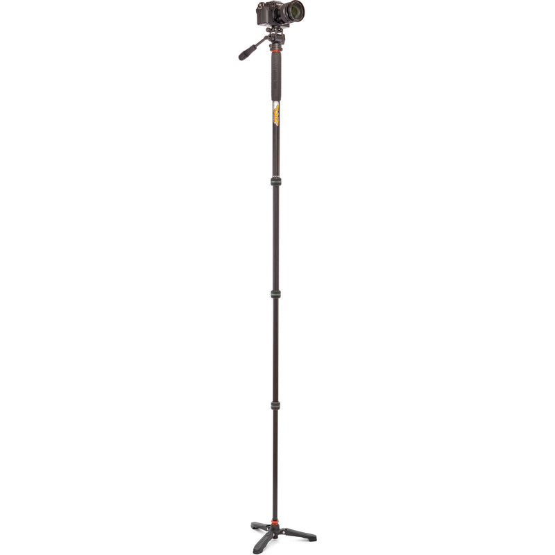 3 Legged Thing Trent 2.0 Magnesium Monopod Super Kit with Video Head and DocZ2 Foot (Metallic Slate Gray)
