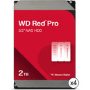 WD 2TB Red Pro 7200 rpm SATA III 3.5" Internal NAS HDD (4-Pack)