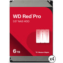 WD 6TB Red Pro 7200 rpm SATA III 3.5" Internal NAS HDD (4-Pack)