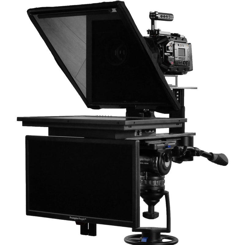 Prompter People Q-Gear Qpro  19" 400 NIT HDMI 3G-SDI Teleprompter and 18.5" 3G-SDI HDMI RGB IPS Talent Monitor
