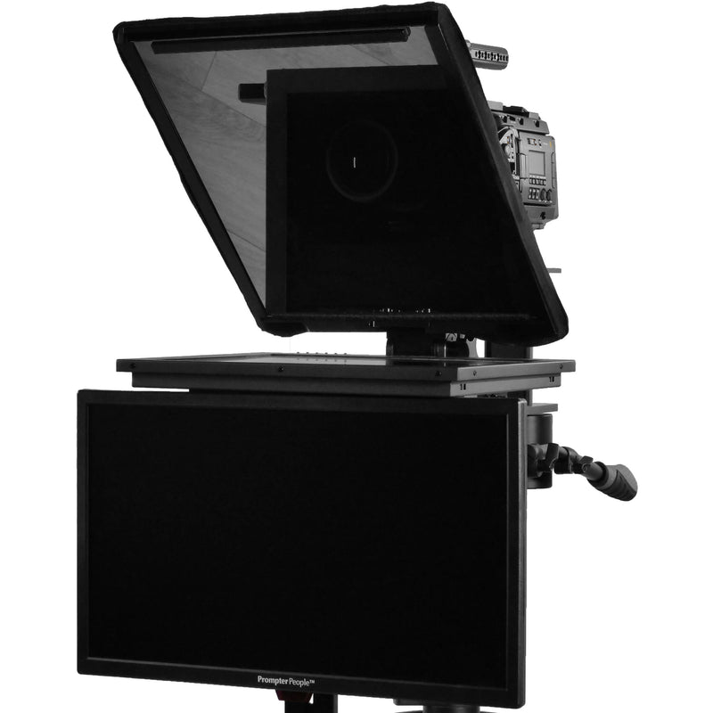 Prompter People Q-Gear Qpro  17" 400 NIT HDMI 3G-SDI Teleprompter and 21.5" 3G-SDI HDMI RGB IPS Talent Monitor
