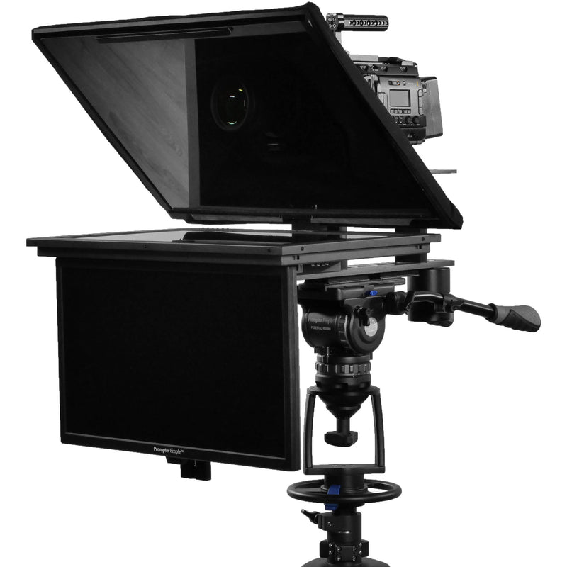 Prompter People Q-Gear Qpro  24" 16:9 Pro 1000 NIT Teleprompter with 21.5" 3G-SDI HDMI RGB IPS Talent Monitor