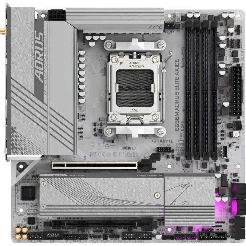 Gigabyte B650M AORUS ELITE AX ICE AM5 Micro-ATX Motherboard
