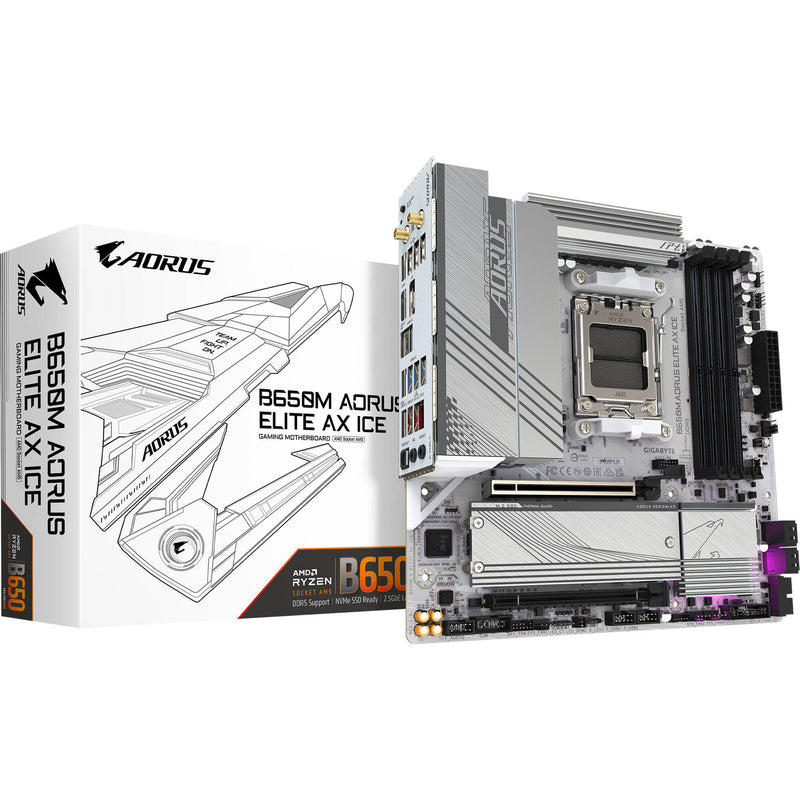 Gigabyte B650M AORUS ELITE AX ICE AM5 Micro-ATX Motherboard