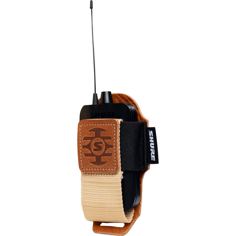 Shure by Gator Wireless Bodypack Transmitter Pouch (Tan Leather)