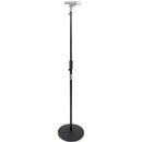 Shure by Gator Round Base Mic Stand with Standard Height-Adjustable Twist Clutch and 10" Base