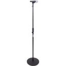 Shure by Gator Round Base Mic Stand with Standard Height-Adjustable Twist Clutch and 10" Base