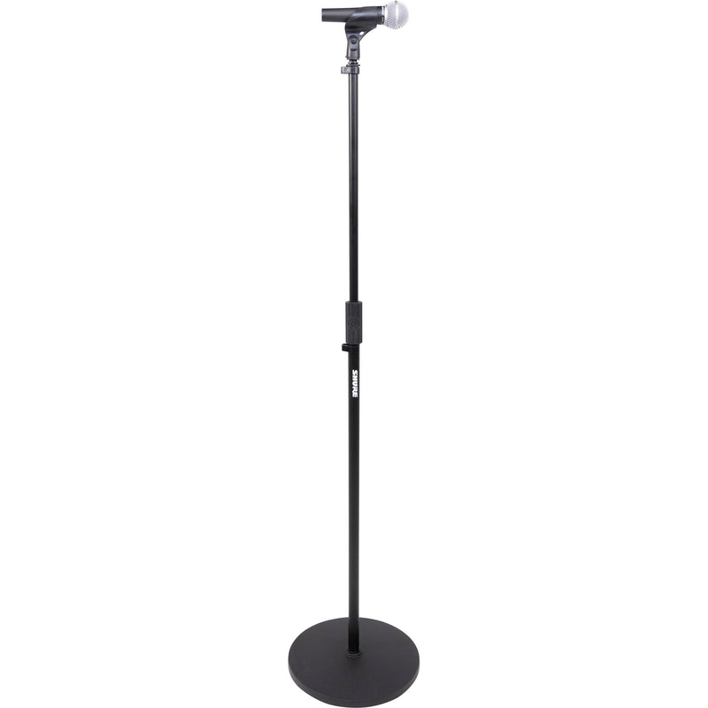 Shure by Gator Round Base Mic Stand with Standard Height-Adjustable Twist Clutch and 10" Base
