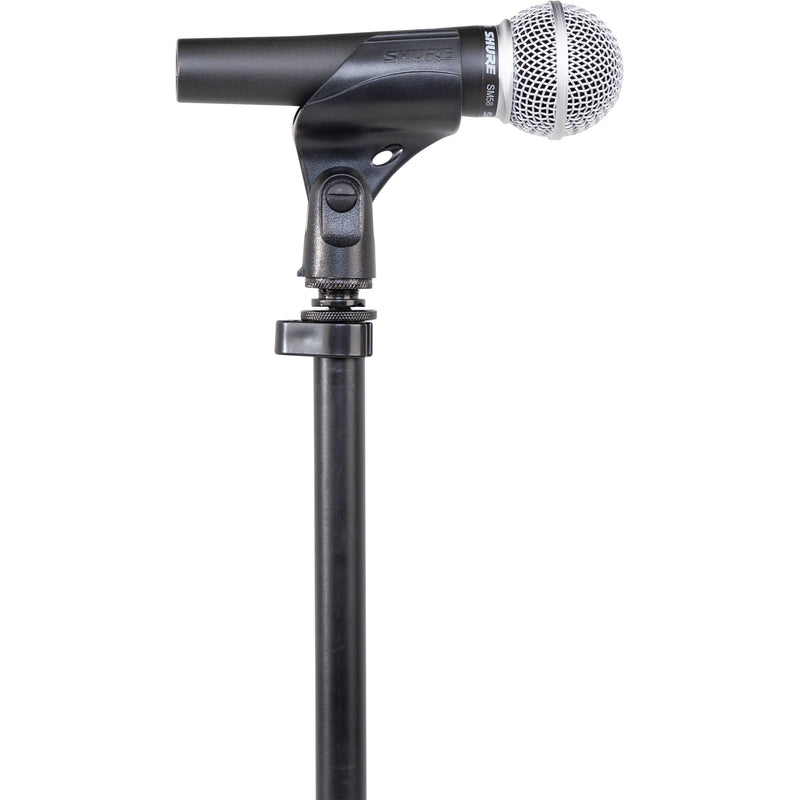 Shure by Gator Round Base Mic Stand with Standard Height-Adjustable Twist Clutch and 10" Base