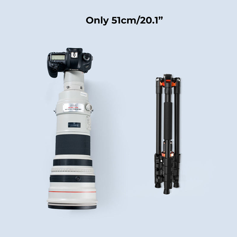 K&F Concept K255A7 Aluminum Tripod with BH-32L Ball Head