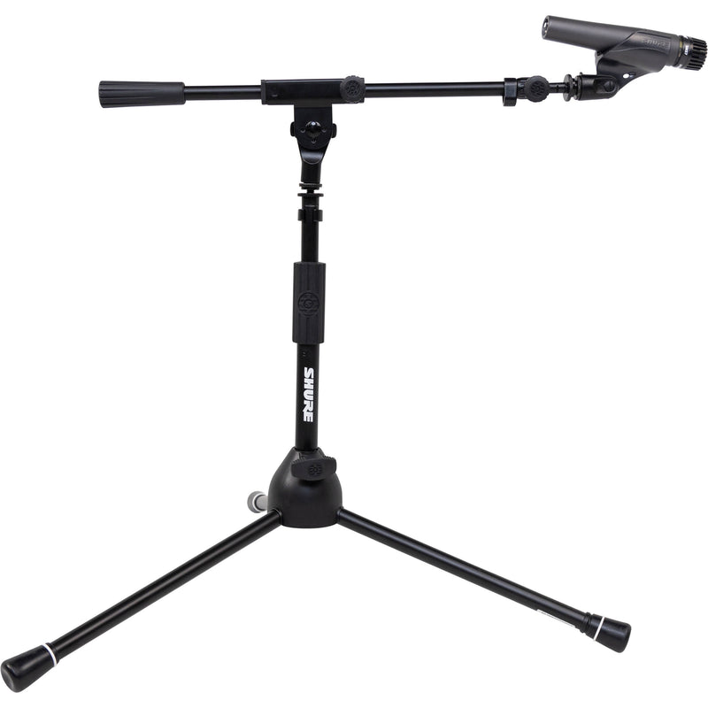 Shure by Gator Low-Profile Tripod Mic Stand with Adjustable Height and Telescoping Boom
