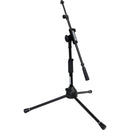 Shure by Gator Low-Profile Tripod Mic Stand with Adjustable Height and Telescoping Boom