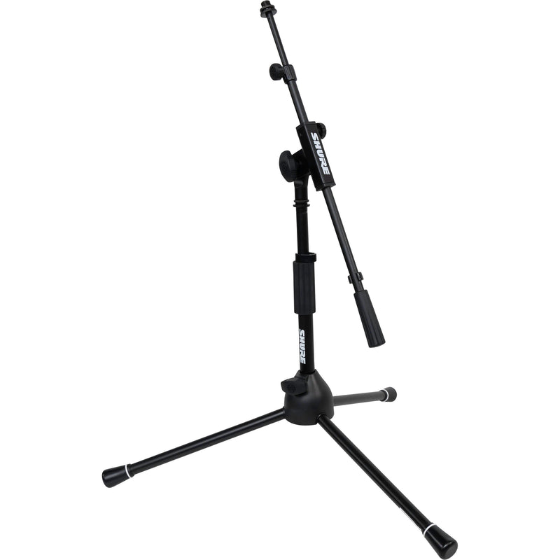 Shure by Gator Low-Profile Tripod Mic Stand with Adjustable Height and Telescoping Boom