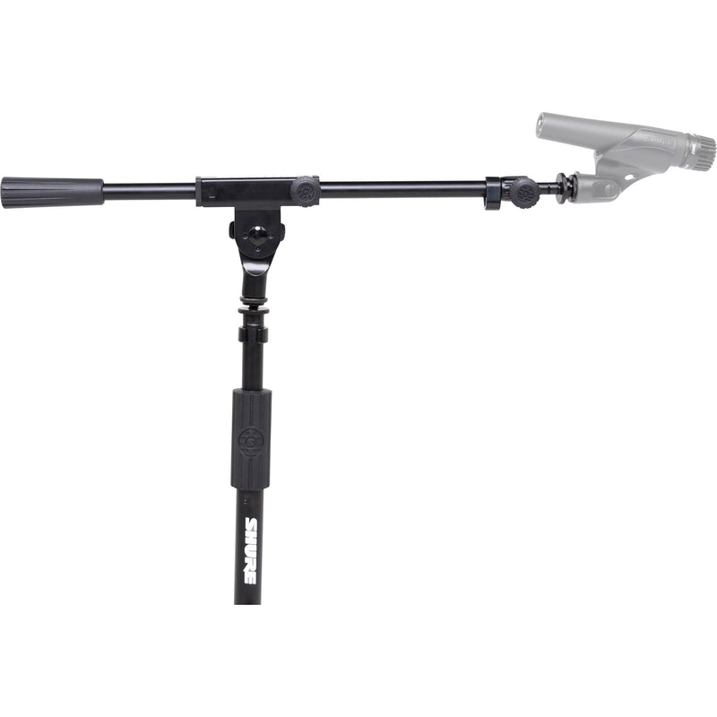 Shure by Gator Low-Profile Tripod Mic Stand with Adjustable Height and Telescoping Boom