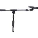 Shure by Gator Low-Profile Tripod Mic Stand with Adjustable Height and Telescoping Boom