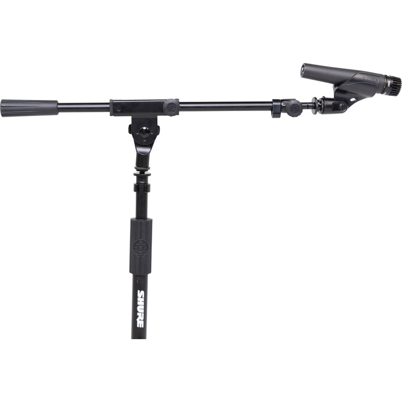 Shure by Gator Low-Profile Tripod Mic Stand with Adjustable Height and Telescoping Boom