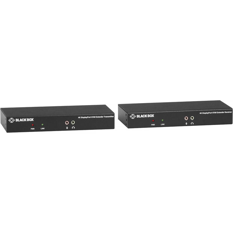 Black Box KVX Series KVM Extender Kit over CATx - 4K, DisplayPort, USB 2.0 Hub for 1 Monitor