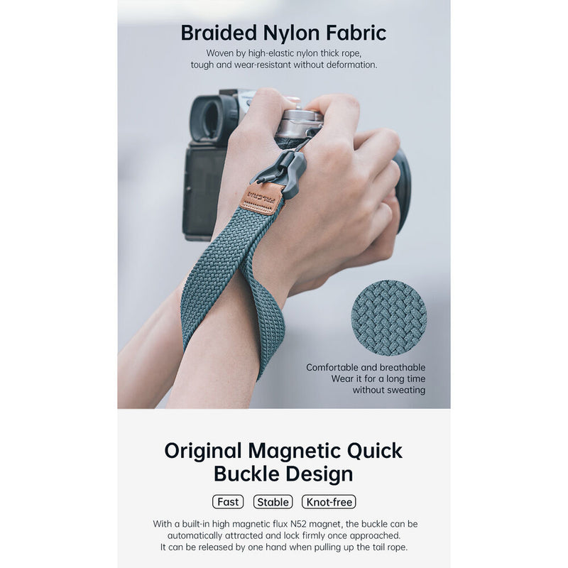 Falcam Maglink Quick Magnetic Buckle Braided Wrist Strap (Pine Needle Green)