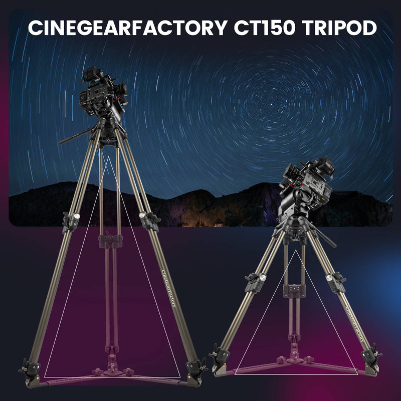 CineGearFactory CT150M Heavy-Duty Cinema Tripod Kit (Mitchell Base)
