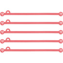 Wooden Camera Cine Mag Ties (5-Pack, Neon Orange/Pink, 6.8")