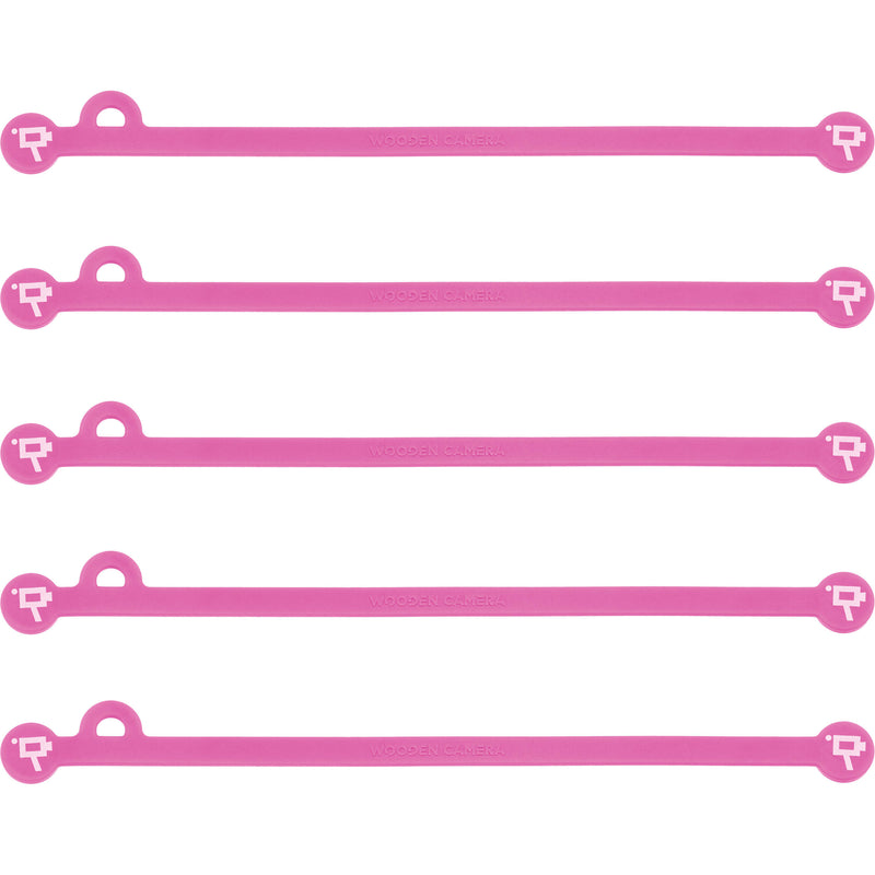 Wooden Camera Cine Mag Ties (5-Pack, Pink, 6.8")
