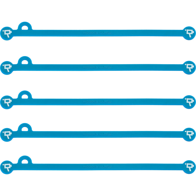 Wooden Camera Cine Mag Ties (5-Pack, Neon Blue, 6.8")