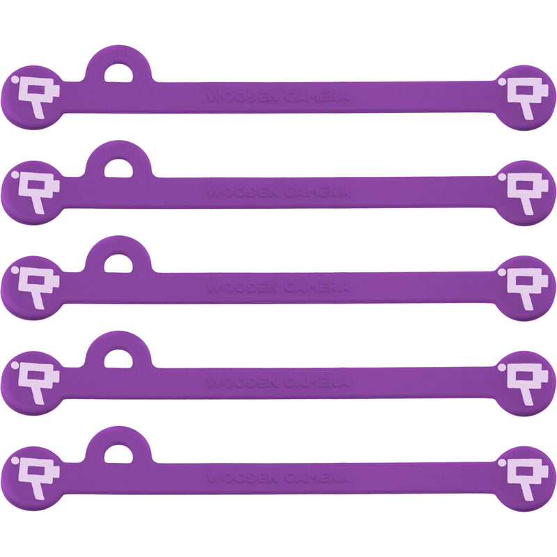 Wooden Camera Cine Mag Ties (5-Pack, Purple, 4.1")
