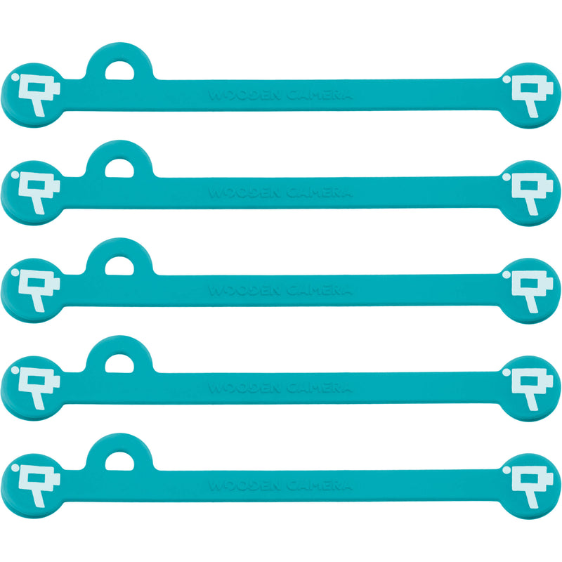 Wooden Camera Cine Mag Ties (5-Pack, Teal, 4.1")