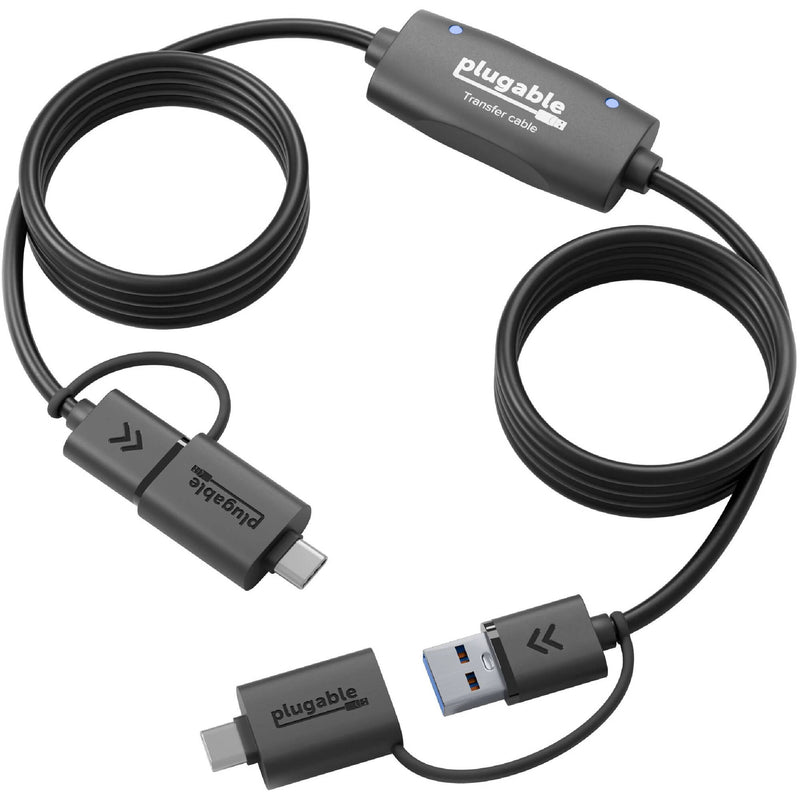 Plugable USB 3.0 Windows Transfer Cable with USB-C Adapters (6.6')