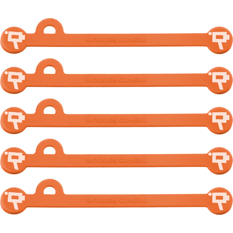 Wooden Camera Cine Mag Ties (5-Pack, Orange, 4.1")
