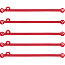 Wooden Camera Cine Mag Ties (5-Pack, Red, 6.8")