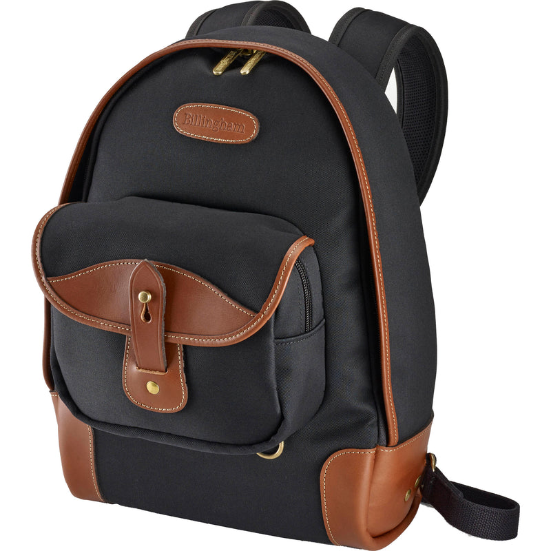 Billingham 35 Rucksack (Black Canvas / Tan Leather Trim, 7L)