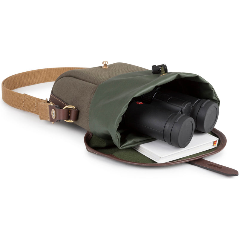 Billingham Galbin 8 Binocular Case (Sage FibreNyte with Chocolate Leather Trim)